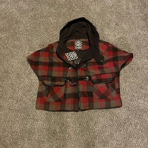 Dollhouse hooded caped jacket